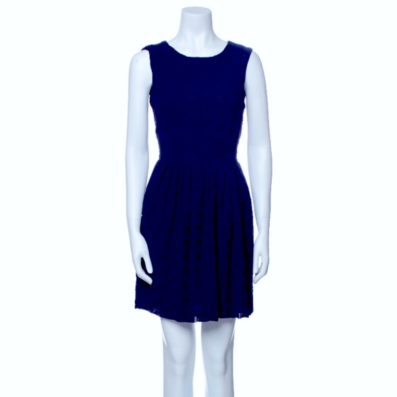 3.1 Phillip Lim Navy Mini Dress w/ Embroidered Flowers - Picture 7 of 7
